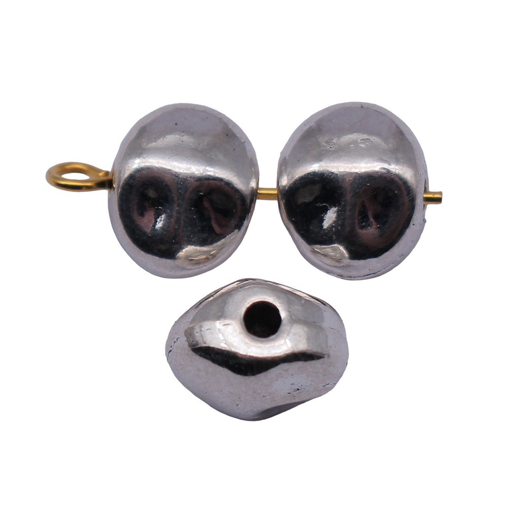 10x8.3x7.2mm 2.1g Antique Silver Zinc Alloy Hammered Irregular Loose Metal Beads for DIY Jewelry Making