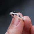 Slim Alternating Baguette And Round Stone Band In Ten Tones view 4