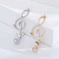 Pearl Treble Clef Brooch Butterflies Gold or Silver Tone view 3
