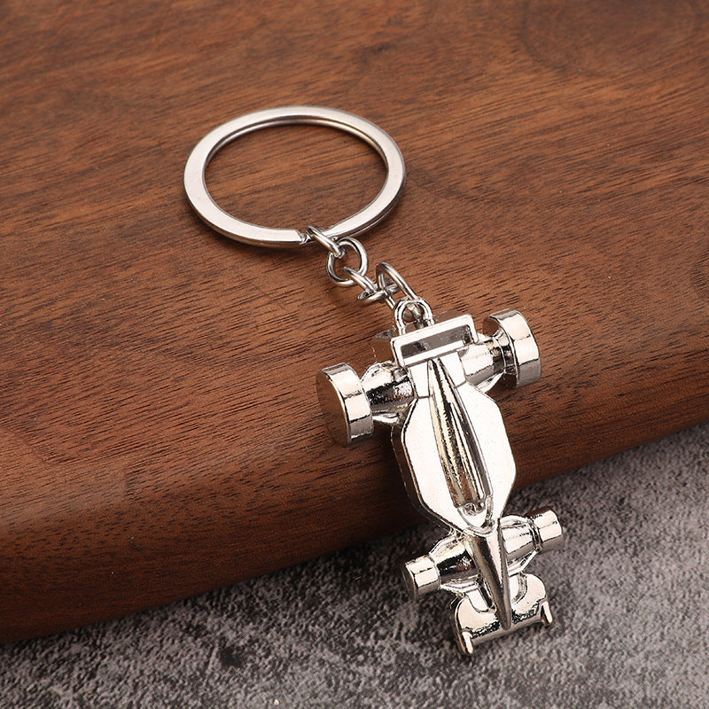 Solid Racing Car Metal Keychain Auto Club Gift Pendant