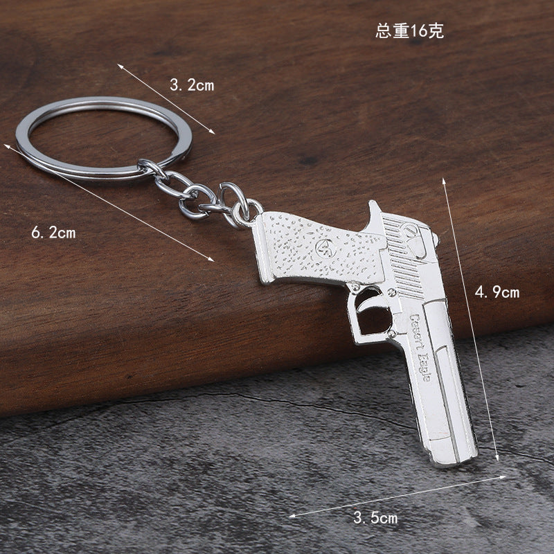 Mini Desert Eagle Zinc Alloy Pistol Model Keychain Pendant