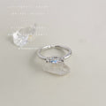 Silver Open Adjustable Ring Marquise Clear Crystal Center Stone view 1