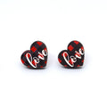Valentine Wood Stud Earrings in Twenty Eight Illustrated Designs view 11