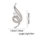 Rose Gold Flower Pearl Look Two Designs Metal Brooch Pin view 2