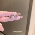 Silver Tone Crystal Cat Head Stud Earrings and Necklace view 3