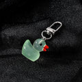 Silver Tone Translucent Duck Clip Keychains in Three Colors view 3