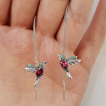 Fairy Motif Threader Earrings In Four Stone And Metal Variants
