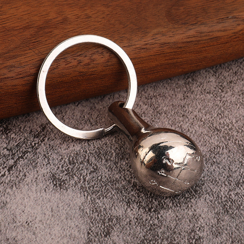 Mini Metal Car Gear Shifter Keychain Creative Auto Accessory