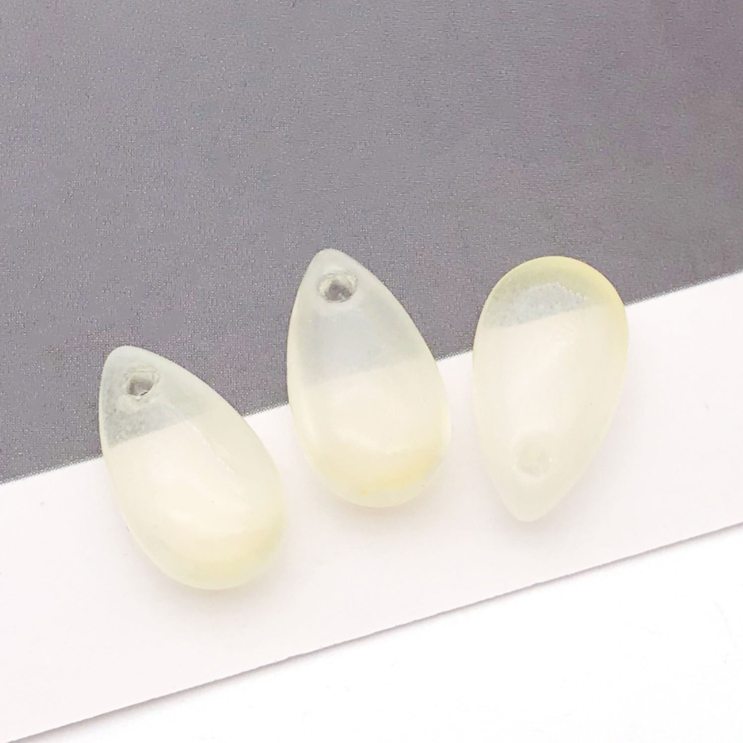 Glass Waterdrop Petal Teardrop Charm Pendant for DIY Hairpin Tassel Earring Jewelry Making