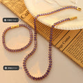 Gold Oval Zircon Tennis Bracelet and Choker Necklace Styles view 2