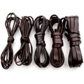 Flat Leather Cords in Black and Brown, Assorted Widths view 3
