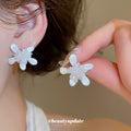 Pastel Crystal Flower Stud Earrings Fashion Jewelry view 4