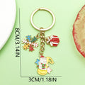 Christmas Charm Keychains Featuring Yellow Music Note Across 81 Pictured Variations view 2