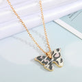 Gold Tone Patterned Butterfly Pendant Necklaces in Four Designs view 6
