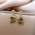 Ten Style Green Geometric Resin Statement Earrings view 11