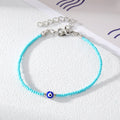 Colorful Beaded Cord Evil Eye Adjustable Bracelets in Twelve Designs view 8