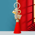 Jeweled Fortune Sheep Keychains in Five Colors with Matching Tassels view 4