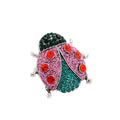 Pink Red Ladybug Crystal Two Designs Metal Brooch Pin view 5