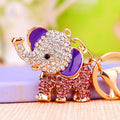 Mixed Jeweled Elephant Keychains in Seventeen Colors and Surface Designs view 8