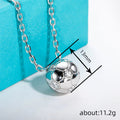 Silver Tone Soccer Ball Pendant Necklace Crystal Accents view 4