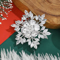 Marquise Crystal Floral Burst Brooch in 2 Color Styles view 2