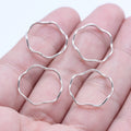 Irregular Silver Tone Open Ring Jewelry Connectors in Two Sizes view 6