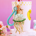 Crystal Jellyfish Keychains in Plain and Fortune Cord Options view 3
