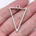 Open Inverted Triangle Resin Frame Charms in 4 Finishes for Jewelry Making view 3
