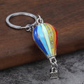 Colorful Hot Air Balloon Metal Keychains, Three Styles view 3