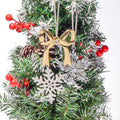 Christmas Metal Bow Starburst Snowflake Hangers Ribbon 3 Styles view 1