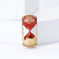 Blue Red Enamel Hourglass Brooch Gold Moon Cloud Pin view 3