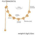 Gold Silver Heart Slider And Star Pendant Necklaces Zircon view 8