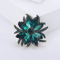 Layered Crystal Flower Brooch in Five Jewel Colorways view 10