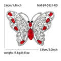 Crystal Butterfly Metal Brooch in Four Accent Colors view 9