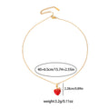 Red Enamel Strawberry Pendant Necklace In Four Styles view 4