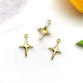 Antique Silver Zinc Alloy Cross Star Charm Pendant for DIY Bracelet Necklace Keychain