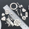 Metallic Alphabet Letter and Heart Metal Beads with 16 Listed Options view 4