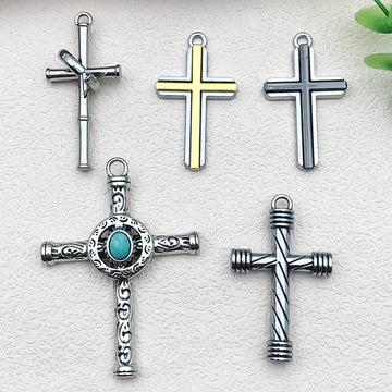 Antique Silver Cross Metal Charms with 38 Listed Options