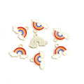 Enamel-Look Rainbow Alloy Charms in 6 Styles for Jewelry Crafts view 3
