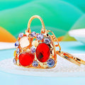 Crystal Mini Handbag Keychains with Fortune and Loose Heart Loop Options view 4
