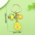 Bee and Honeycomb Charm Keychains with 33 Design Assortment Styles for Bags and Keys view 8