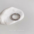 Silver Open Adjustable Multicolor Double-Row Pavé Ring view 3