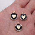Two Tone Heart Enamel Alloy Charms in Five Colors for Jewelry Making view 6