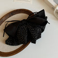 Leopard Fabric Satin Bow Oversized Hair Claw 2 Colors view 7