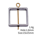 Open Square Frame Metal Beads in Five Distinct Finishes view 5