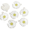 Enamel-Look Gold Silver Sunflower Alloy Charms in 14 Styles view 9