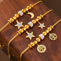 Gold Star Moon Tree of Life Bead Bracelets Titanium Steel view 2