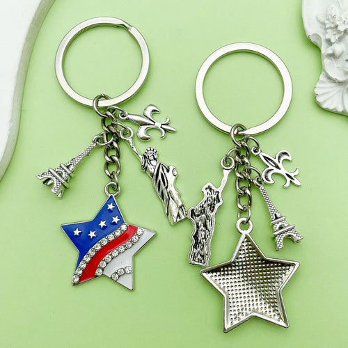 Image 2 showing two key chains with charms on them.