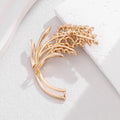 Gold Tone Wheat Two Designs Metal Brooch Pin for Jackets and Lapels view 4