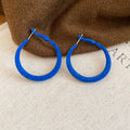 Flocked Fabric Hoop Earrings In Five Bold Colors For Distinctive Statement Styling view 6